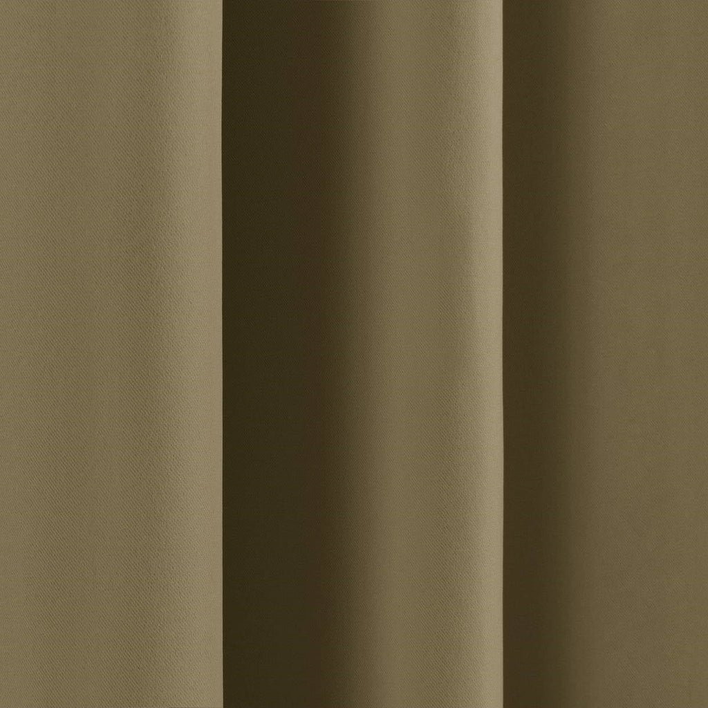 52 x 63 inch Solid Olive Green Thermal Blackout Curtain Panels - Set of 2