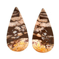 Outback Jasper Pair 13x26.15x3.7 mm Pear Shape Polished Gemstone LS72-04450